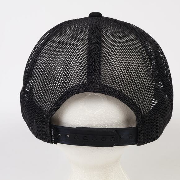 Rip Curl Logo Patch High Profile Mesh Snapback Surf Trucker Hat Black Blue Burst - Picture 6 of 9